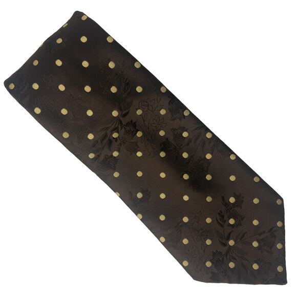 Brown Floral Tie - Picture 2 of 5